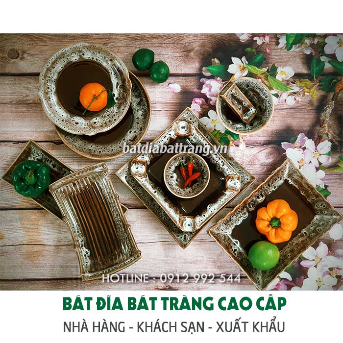 Bát đĩa Bát Tràng giá rẻ cho quán ăn Việt - chén dĩa giá sỉ