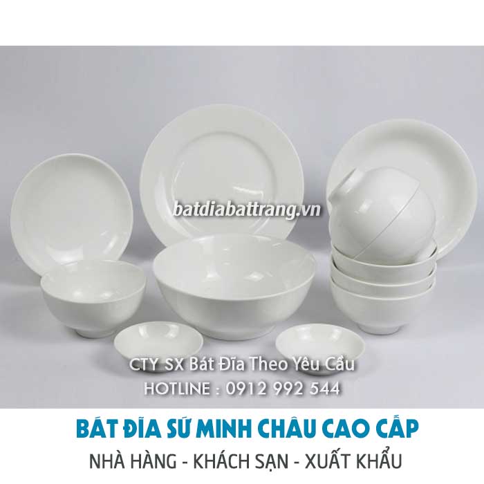 Kho cung cấp bộ bát đĩa Minh Châu đẹp - bát đĩa nhà hàng giá sỉ